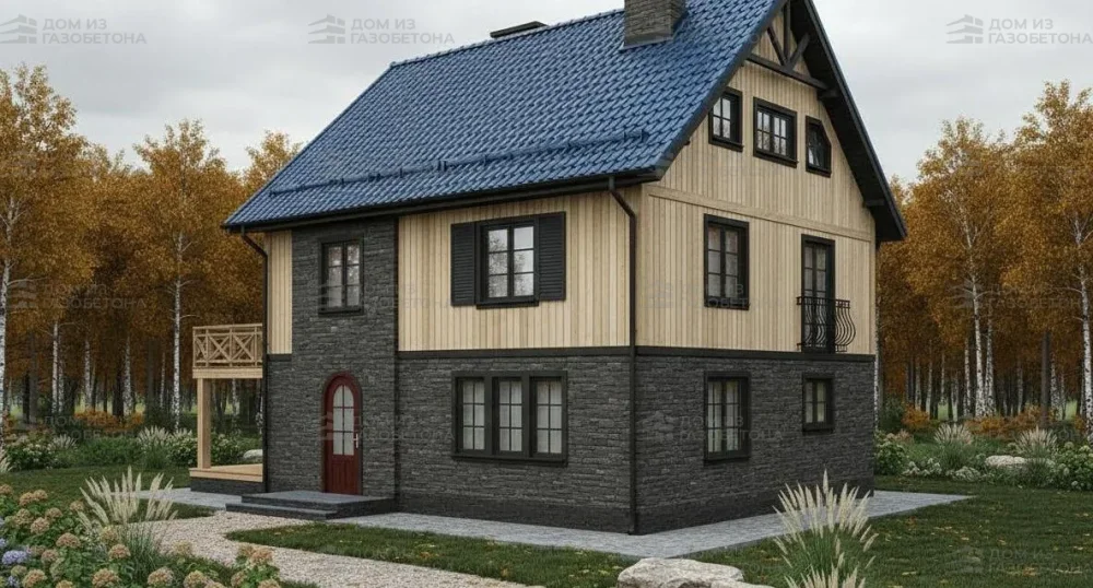 Проект Двухэтажный дом 10 на 8, 126 м2