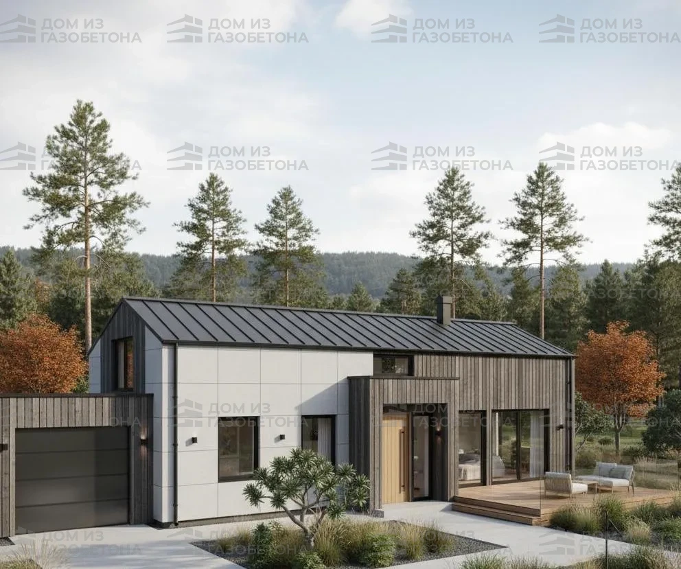 Проект Одноэтажный дом 16 на 14, 160 м2