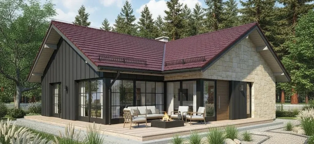 Проект Одноэтажный дом 13 на 17, 127 м2