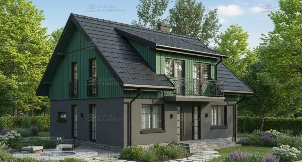 Проект Двухэтажный дом 10 на 9, 202 м2