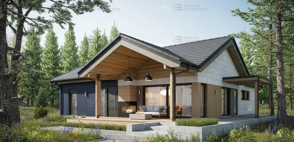 Проект Одноэтажный дом 13 на 20, 151 м2