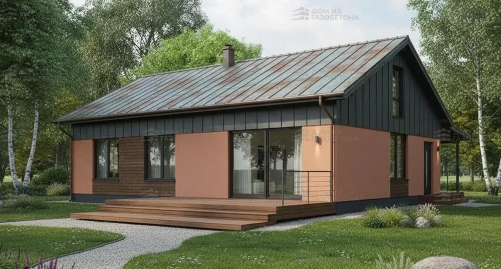 Проект Одноэтажный дом 13 на 13, 114 м2