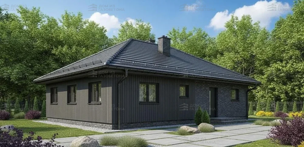 Проект Одноэтажный дом 11 на 17, 137 м2