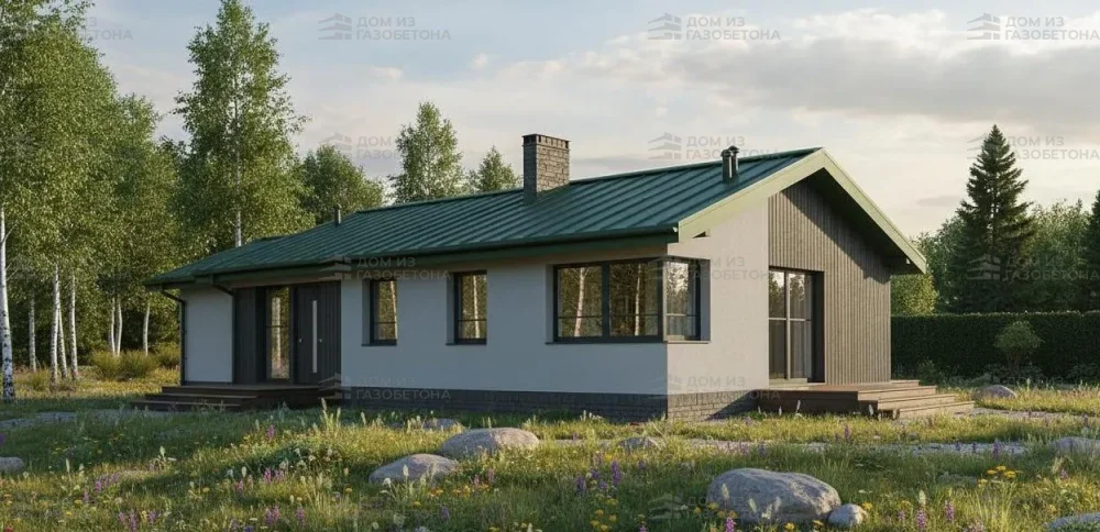 Проект Одноэтажный дом 16 на 10, 106 м2