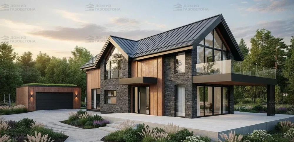 Проект Двухэтажный дом 18 на 17, 131 м2