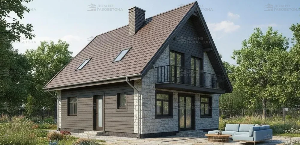 Проект Двухэтажный дом 12 на 9, 129 м2