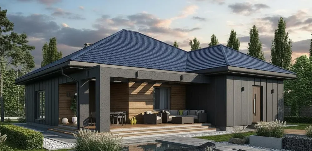 Проект Одноэтажный дом 15 на 21, 196 м2