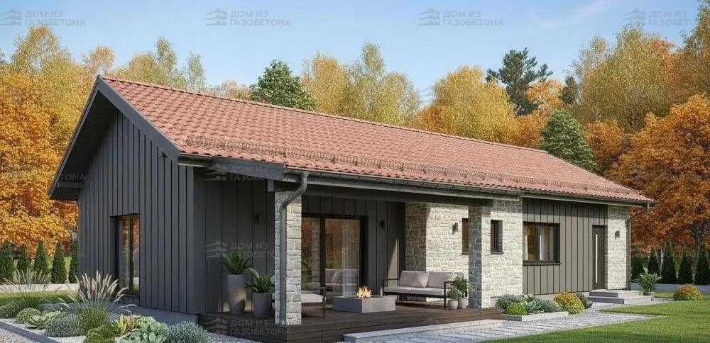 Проект Одноэтажный дом 19 на 10, 139 м2